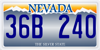 NV license plate 36B240