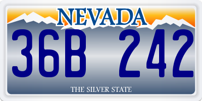 NV license plate 36B242