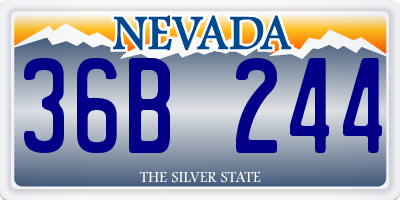 NV license plate 36B244