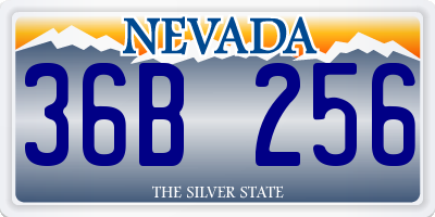 NV license plate 36B256