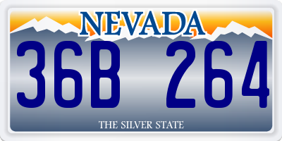 NV license plate 36B264