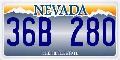 NV license plate 36B280