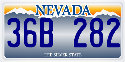 NV license plate 36B282