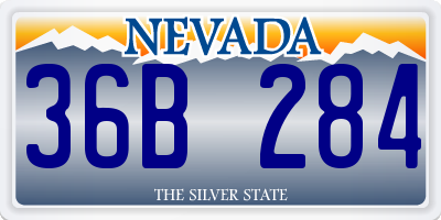 NV license plate 36B284