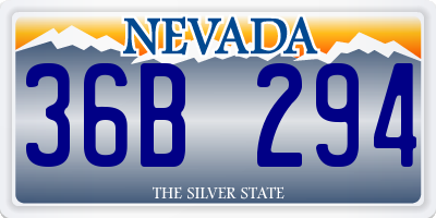 NV license plate 36B294