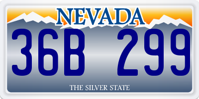 NV license plate 36B299