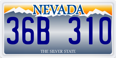 NV license plate 36B310