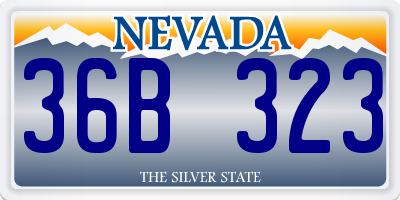 NV license plate 36B323