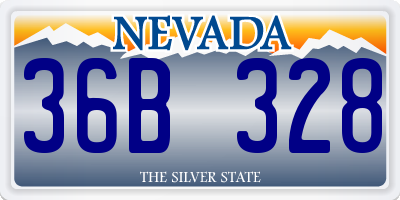 NV license plate 36B328