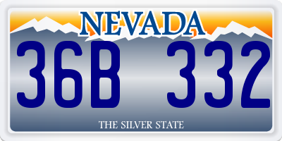 NV license plate 36B332