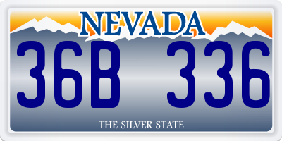 NV license plate 36B336