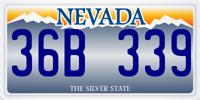 NV license plate 36B339