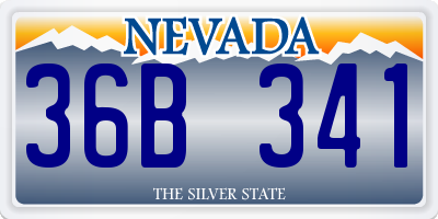 NV license plate 36B341