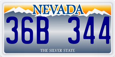 NV license plate 36B344