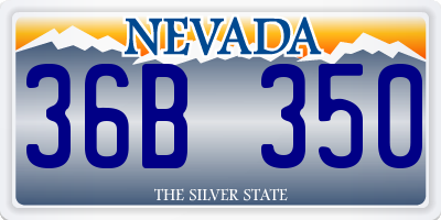 NV license plate 36B350