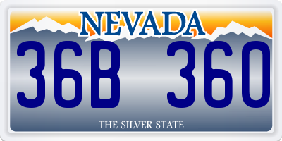 NV license plate 36B360