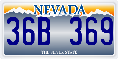 NV license plate 36B369