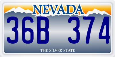 NV license plate 36B374