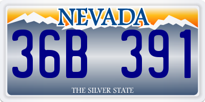 NV license plate 36B391