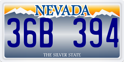 NV license plate 36B394