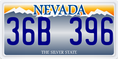 NV license plate 36B396