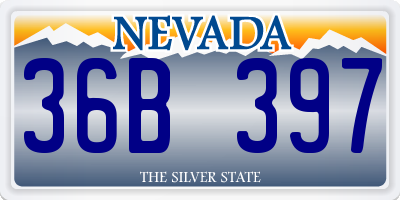 NV license plate 36B397