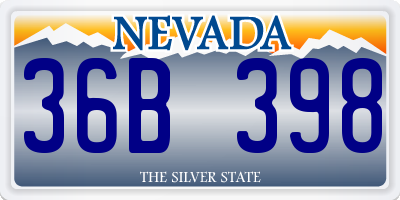 NV license plate 36B398