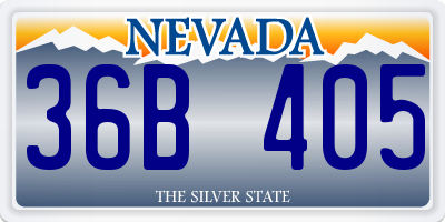 NV license plate 36B405