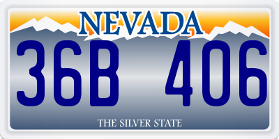 NV license plate 36B406