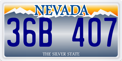 NV license plate 36B407