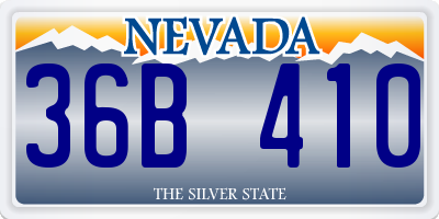 NV license plate 36B410