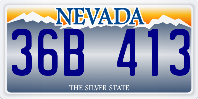 NV license plate 36B413