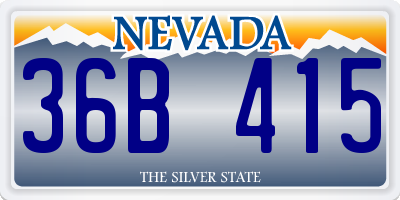 NV license plate 36B415