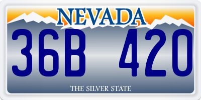 NV license plate 36B420