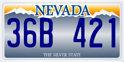 NV license plate 36B421