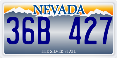 NV license plate 36B427