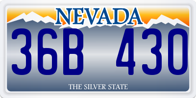 NV license plate 36B430