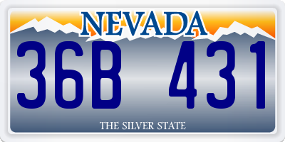 NV license plate 36B431