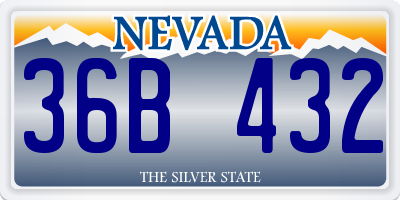 NV license plate 36B432