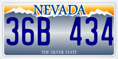 NV license plate 36B434