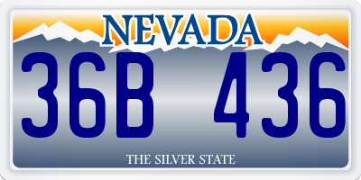 NV license plate 36B436