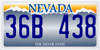 NV license plate 36B438