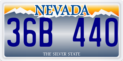 NV license plate 36B440