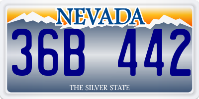 NV license plate 36B442