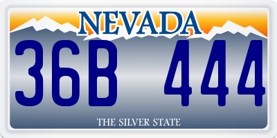 NV license plate 36B444