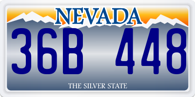 NV license plate 36B448