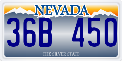 NV license plate 36B450