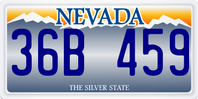 NV license plate 36B459