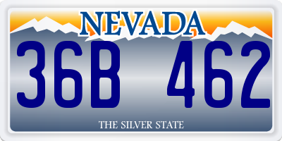 NV license plate 36B462