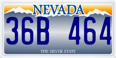 NV license plate 36B464